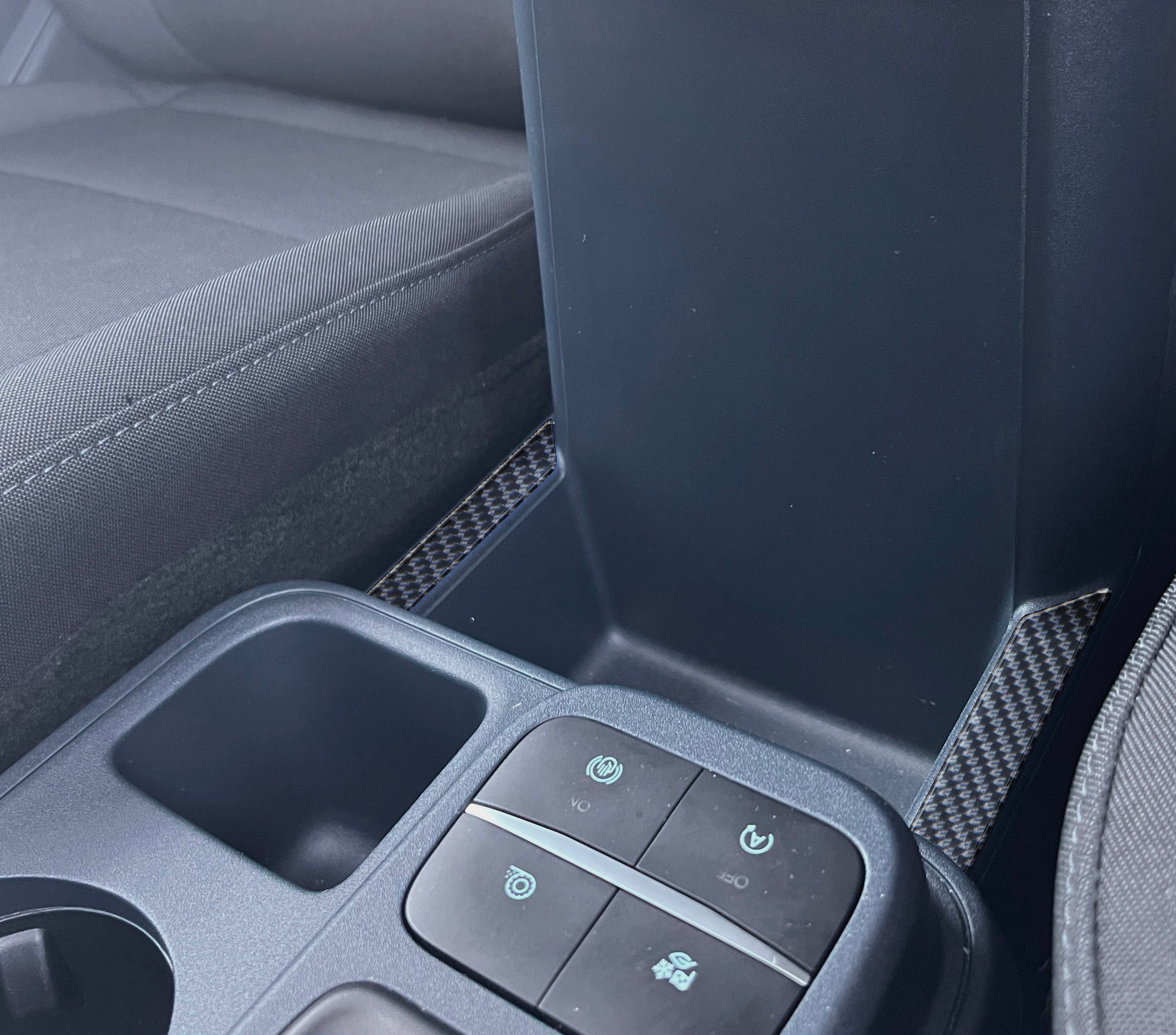 Center Storage Outer Area Accent Overlay Fits 2022-2026 Ford Maverick by Tufskinz.com