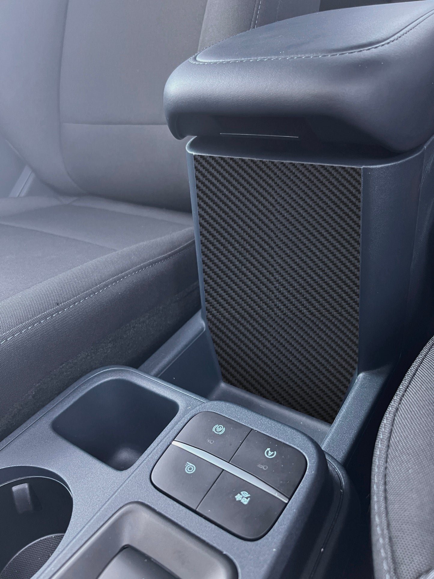 Center Storage Inner Area Accent Overlay Fits 2022-2026 Ford Maverick by Tufskinz.com