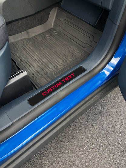 Domed Front Door Sill Overlays Fits 2022-2026 Ford Maverick by Tufskinz.com
