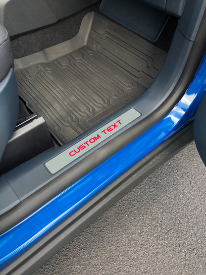 Domed Front Door Sill Overlays Fits 2022-2026 Ford Maverick by Tufskinz.com