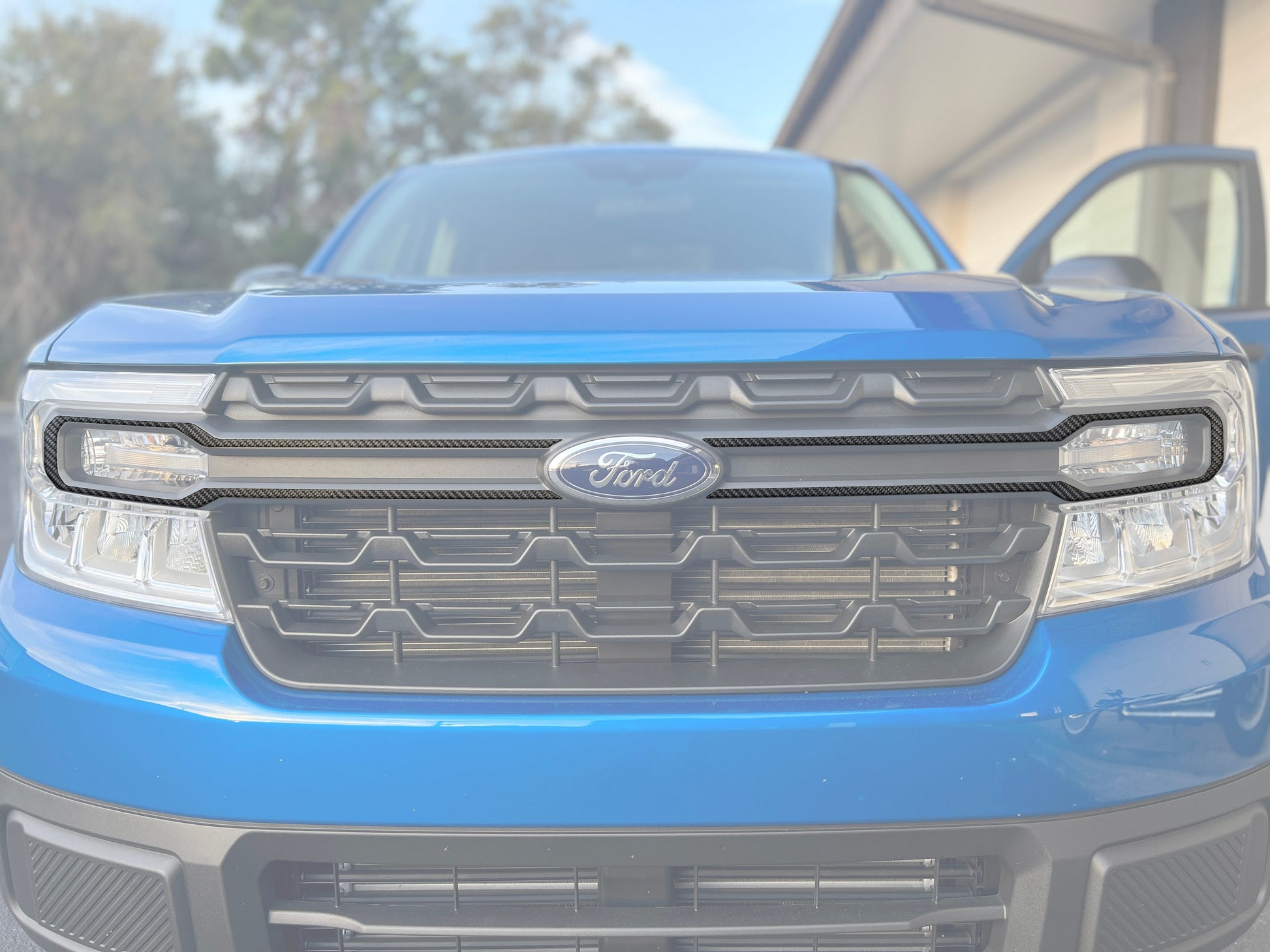 Front Grille Accent Overlays Fits 2022-2024 Ford Maverick by Tufskinz.com