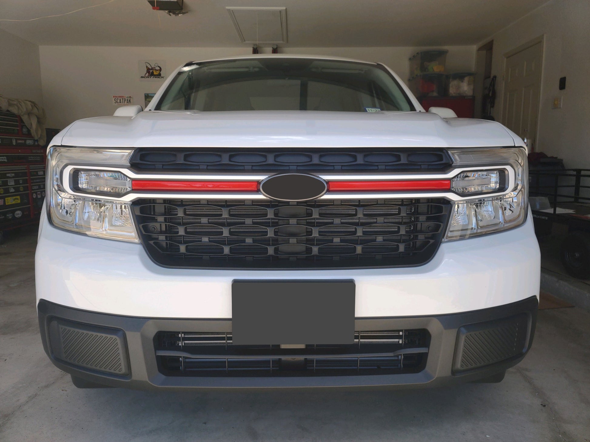 Center Grille Line Accent Trim Fits 2022-2024 Ford Maverick by Tufskinz.com