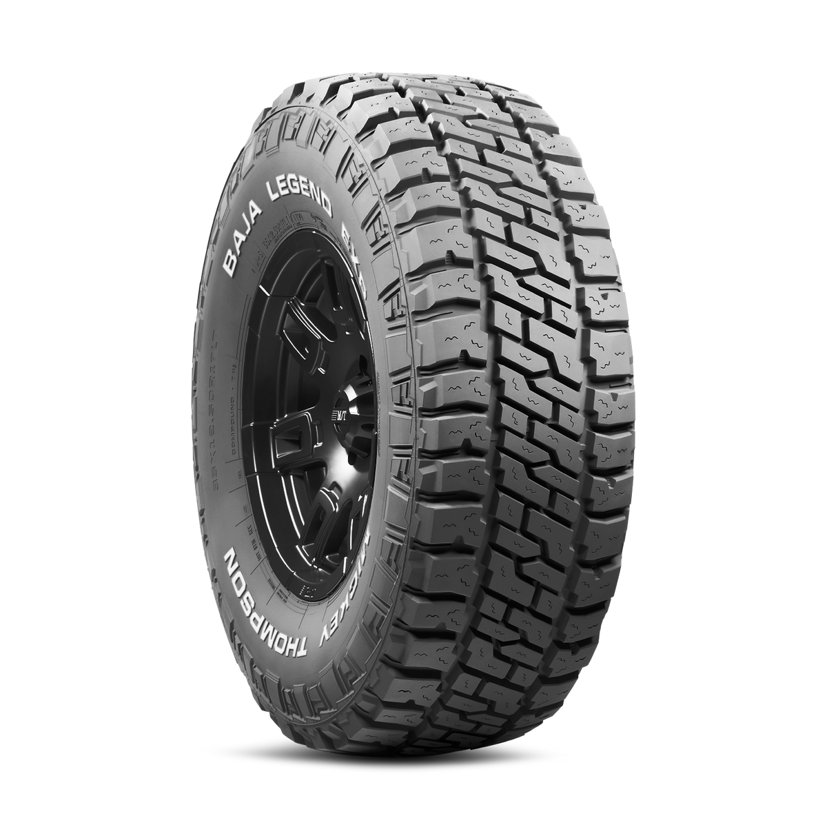 Optimized tread design and geometry help to reduce noise. by Mickey Thompson