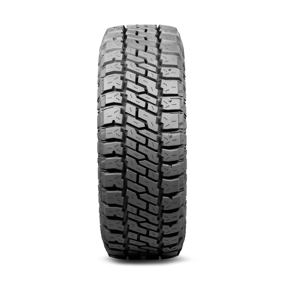 Optimized tread design and geometry help to reduce noise. by Mickey Thompson