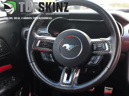 Steering Wheel Accent Trim Fits 2015-2023 Ford Mustang by Tufskinz.com