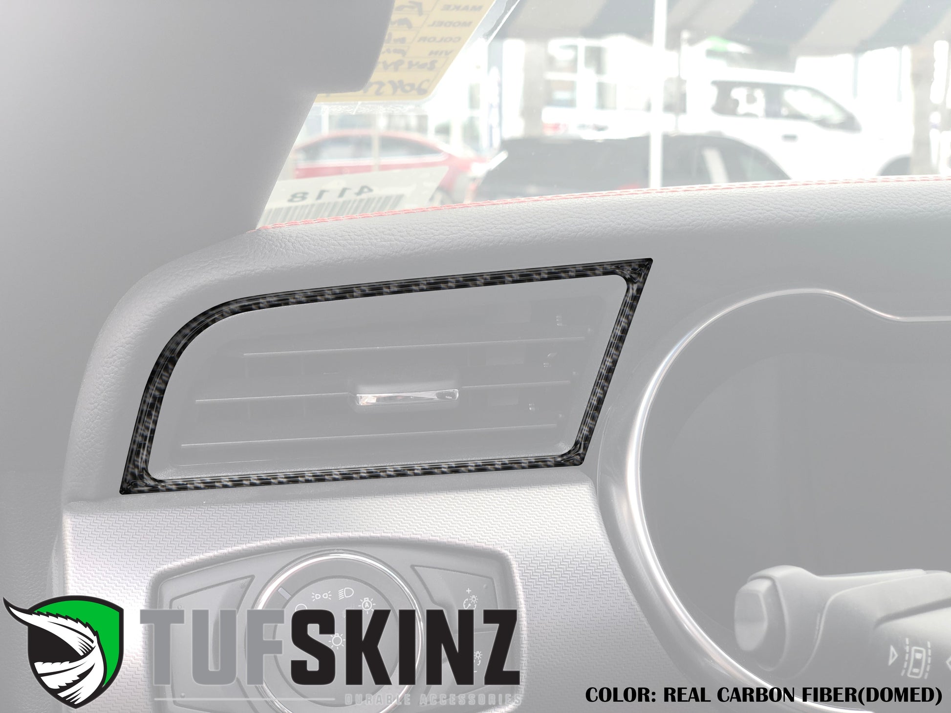 Driver/Passenger Side Air Vent Accent Trim Fits 2015-2023 Ford Mustang by Tufskinz.com