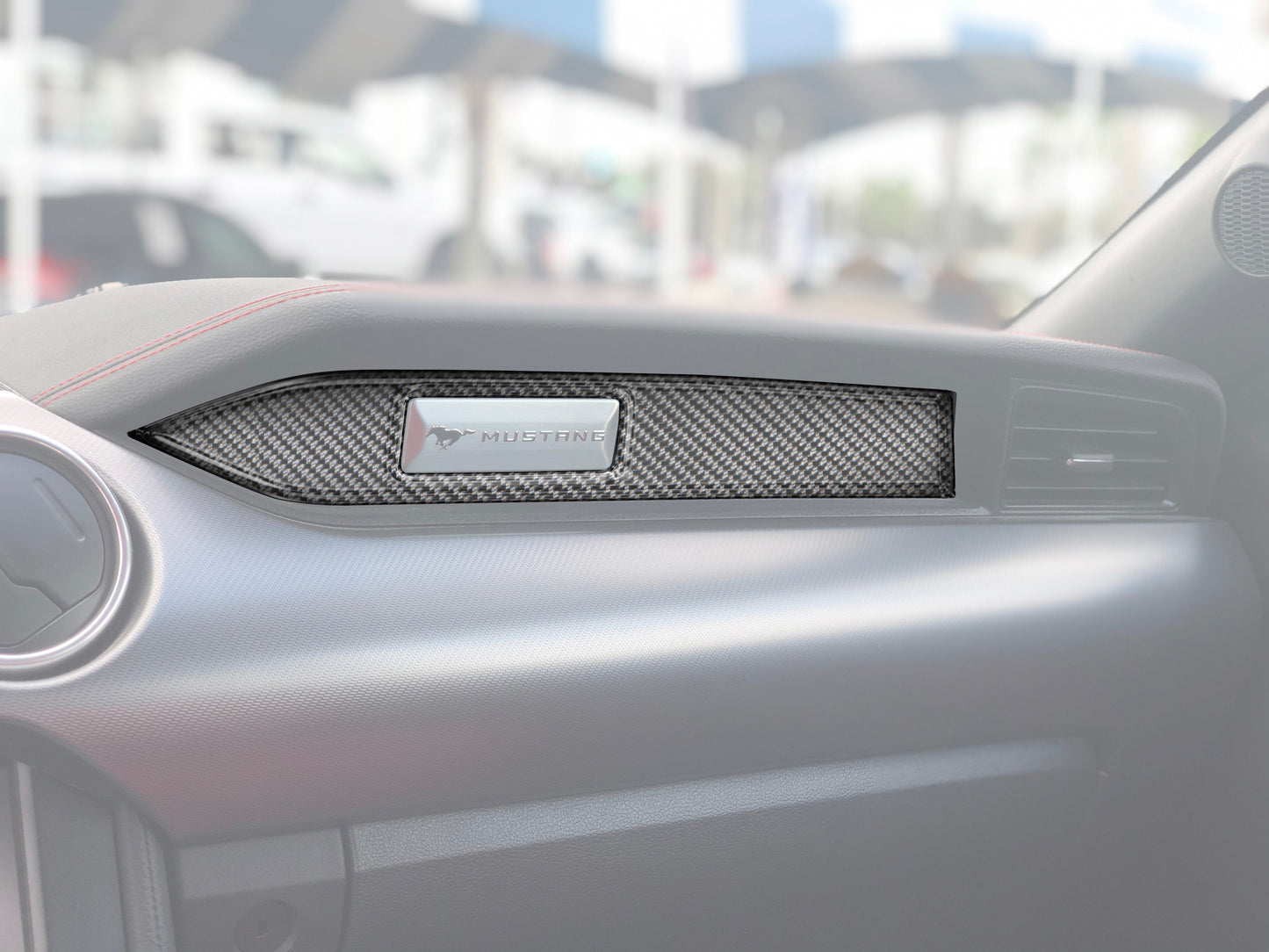 Passenger Side Glove Box Accent Accent Trim Fits 2015-2023 Ford Mustang by Tufskinz.com