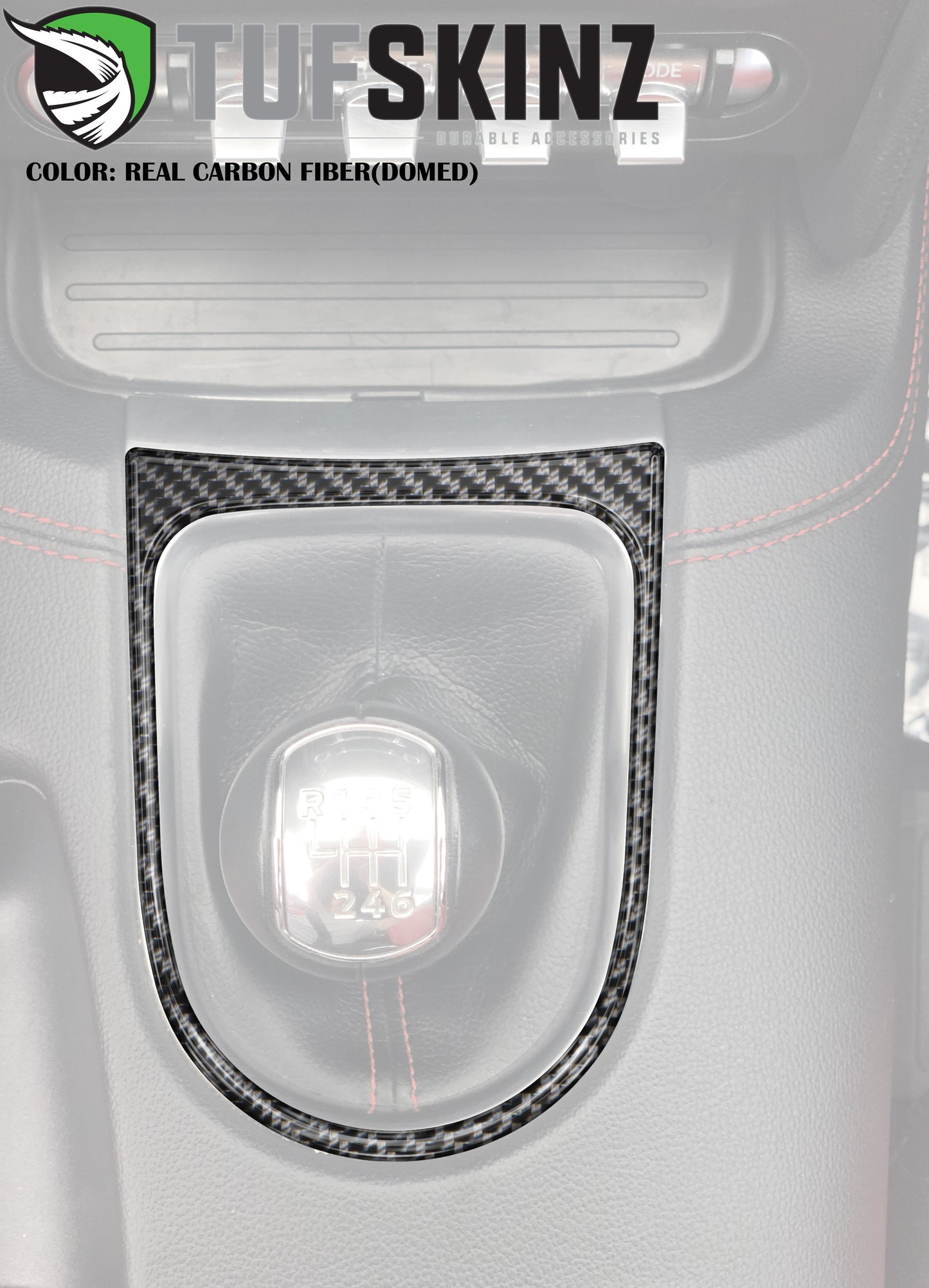 Shifter Accent Trim Fits 2015-2023 Ford Mustang by Tufskinz.com