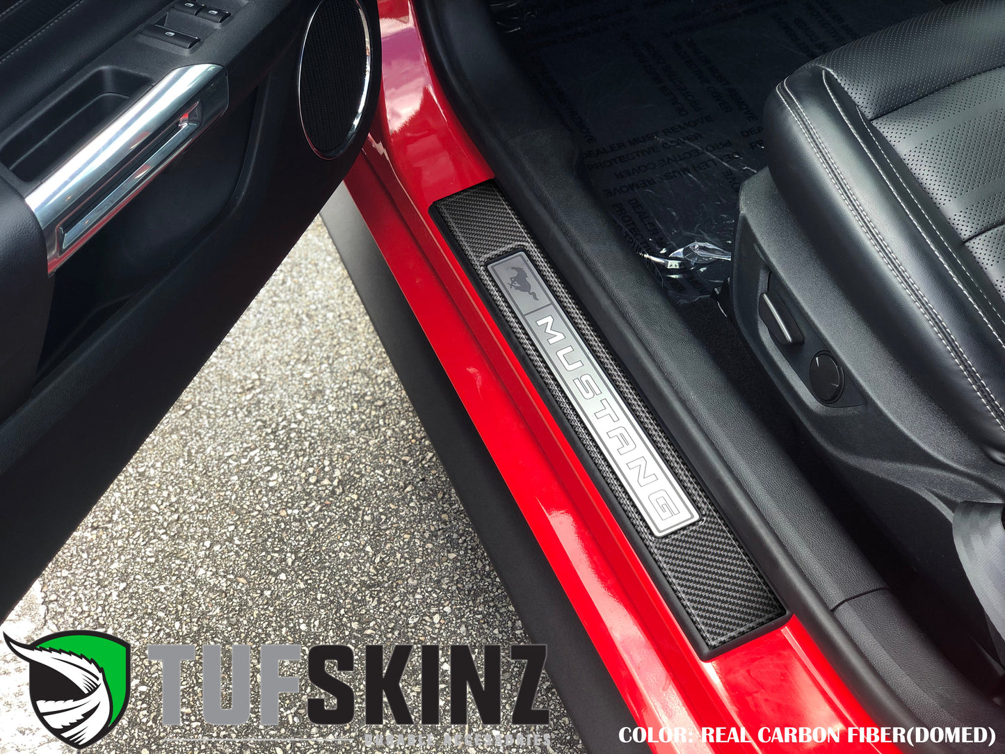 Door Sill Surround Accents Fits 2015-2023 Ford Mustang by Tufskinz.com