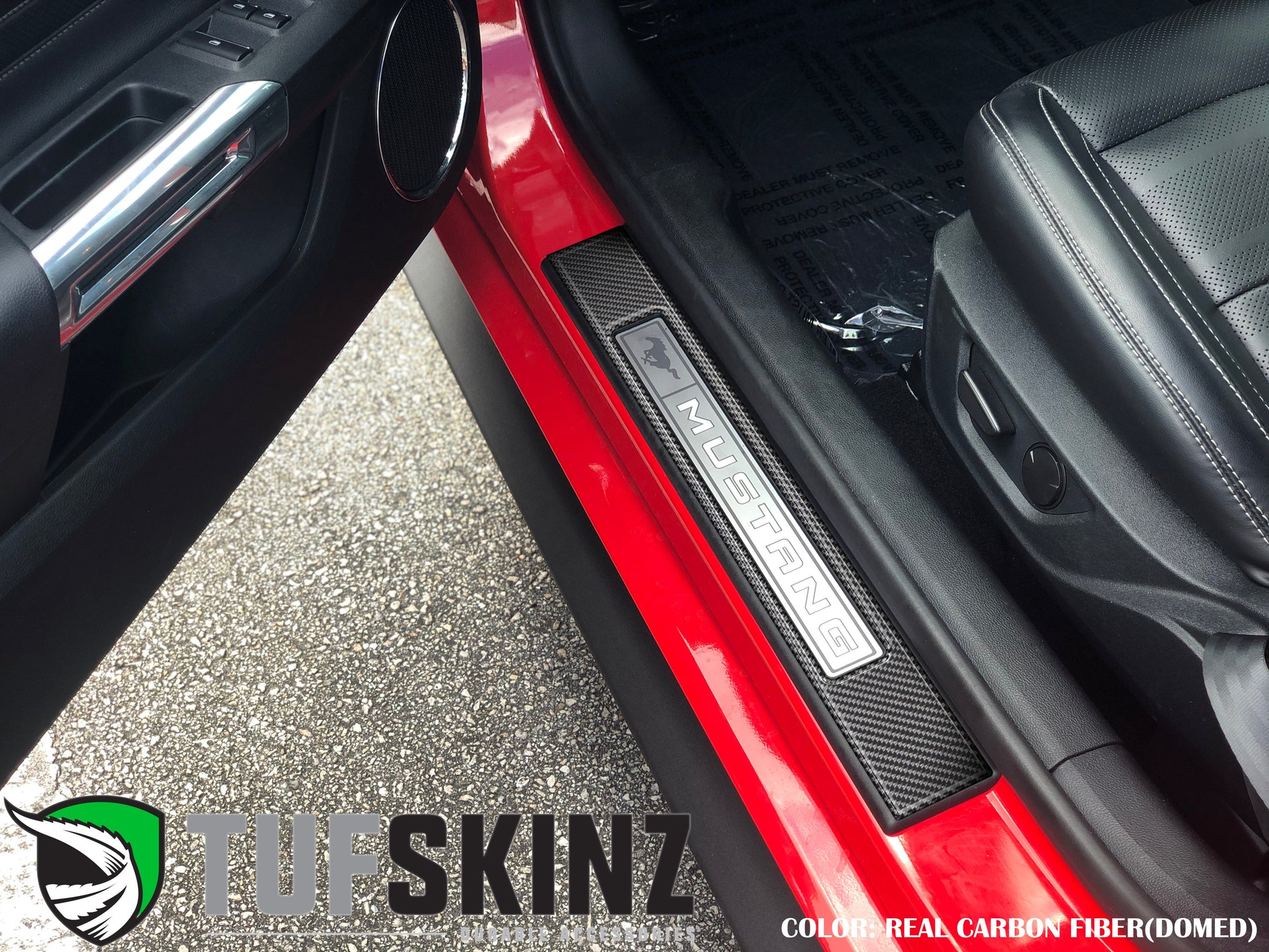 Door Sill Surround Accents Fits 2015-2023 Ford Mustang by Tufskinz.com