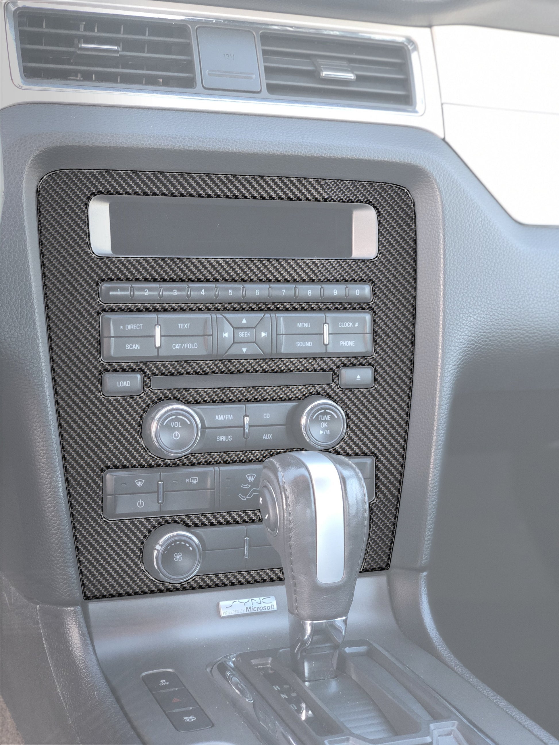 Radio Display Accent Trim Fits 2010-2014 Ford Mustang by Tufskinz.com