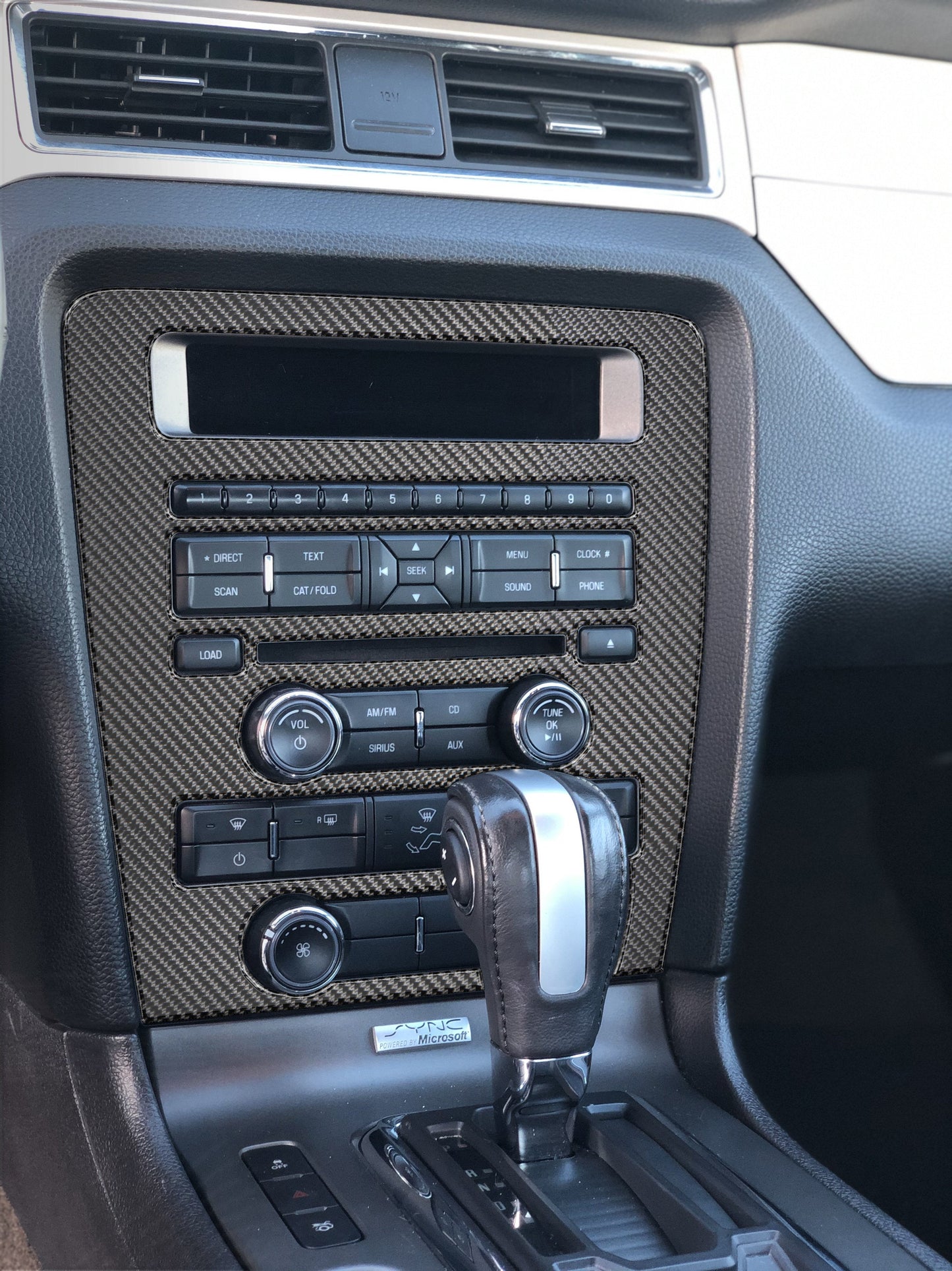Radio Display Accent Trim Fits 2010-2014 Ford Mustang by Tufskinz.com