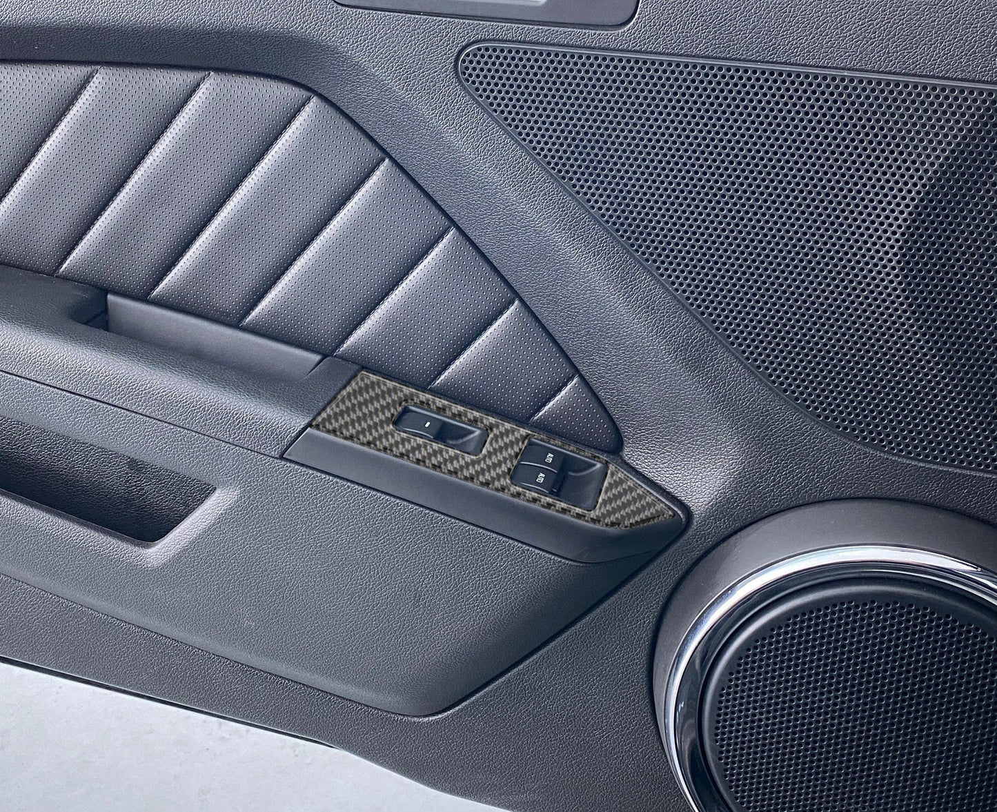 Door Switch Panel Accent Fits 2010-2014 Ford Mustang by Tufskinz.com