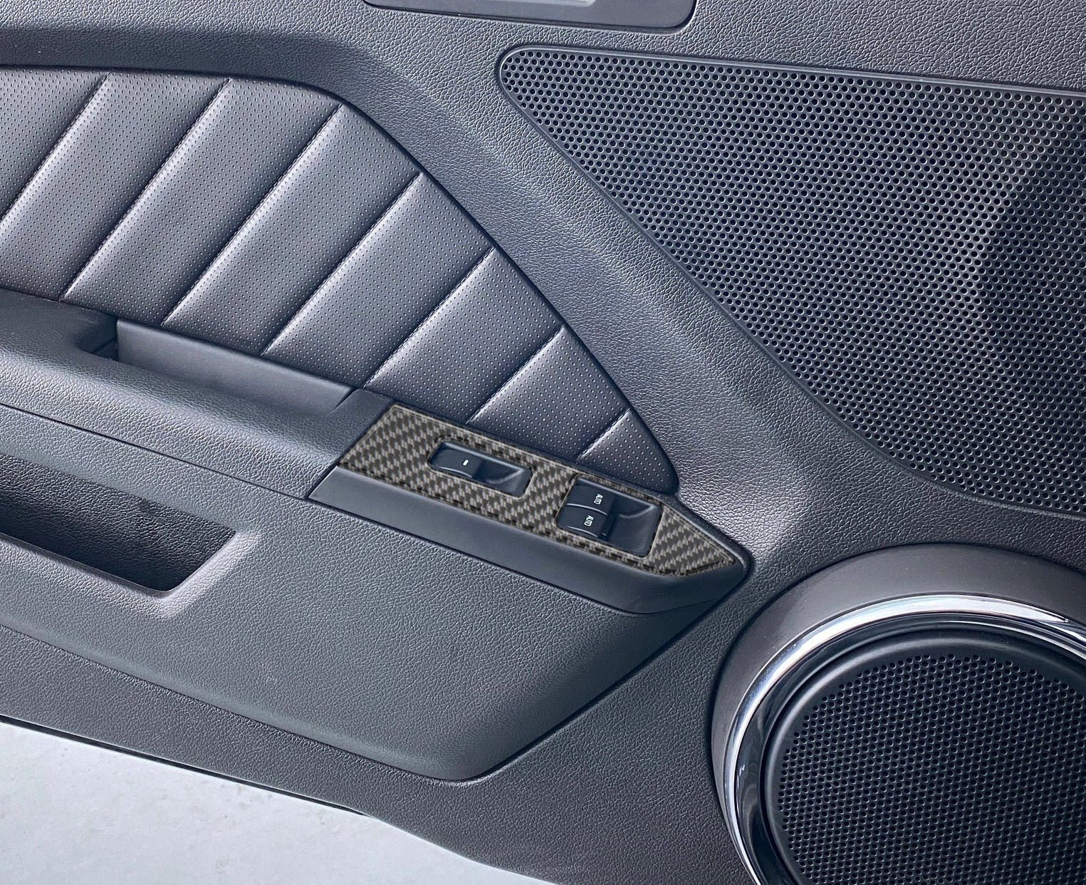Door Switch Panel Accent Fits 2010-2014 Ford Mustang by Tufskinz.com