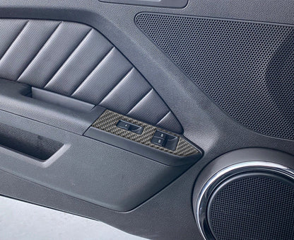 Door Switch Panel Accent Fits 2010-2014 Ford Mustang by Tufskinz.com