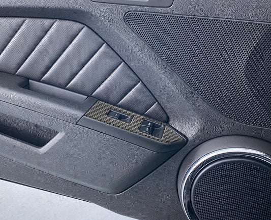 Door Switch Panel Accent Fits 2010-2014 Ford Mustang by Tufskinz.com