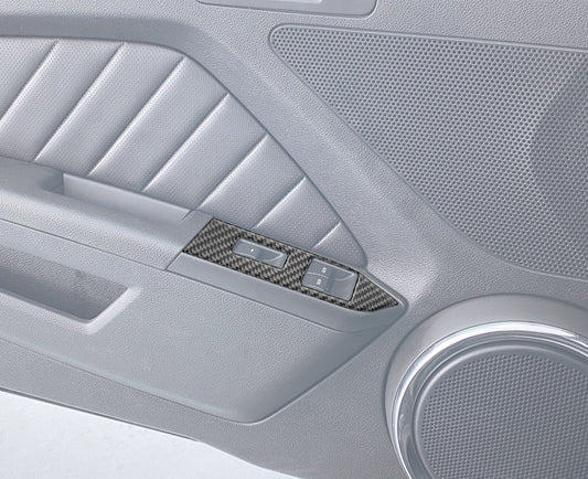 Door Switch Panel Accent Fits 2010-2014 Ford Mustang by Tufskinz.com