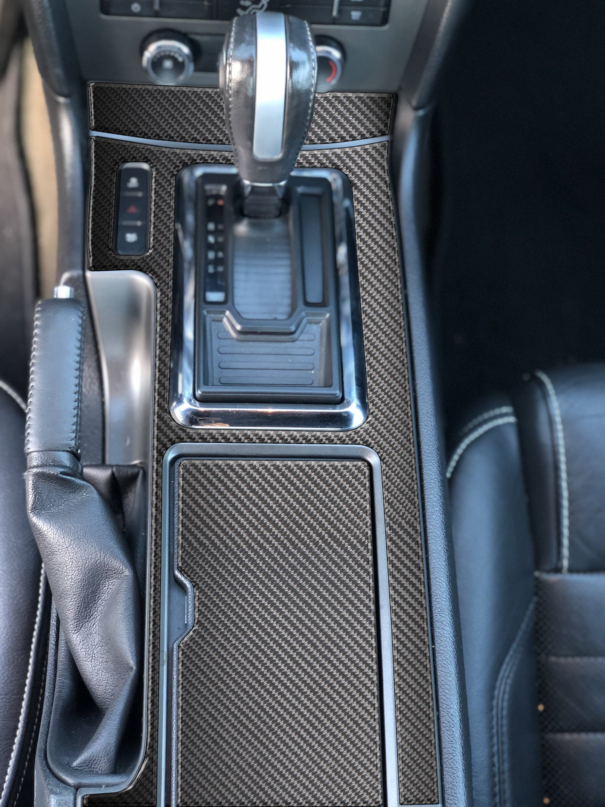 Center Console Shifter Accents Fits 2010-2014 Ford Mustang by Tufskinz.com