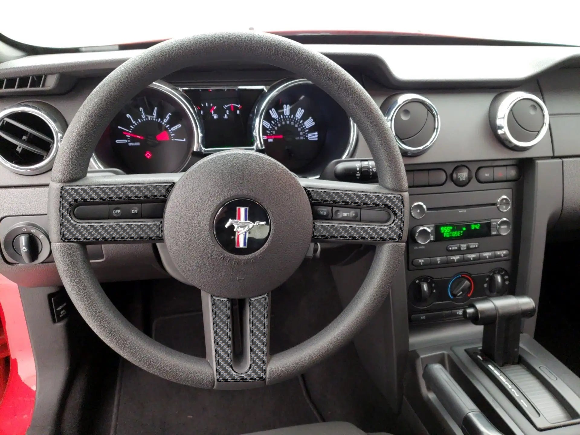 Steering Wheel Accents Fits 2005-2009 Ford Mustang by Tufskinz.com