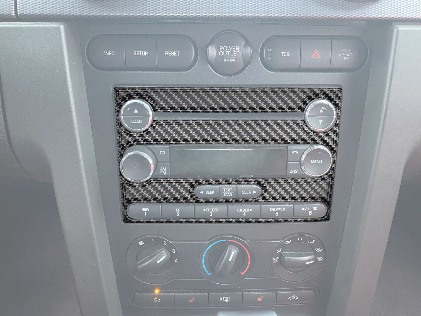 Radio Accent Trim Fits 2005-2009 Ford Mustang by Tufskinz.com