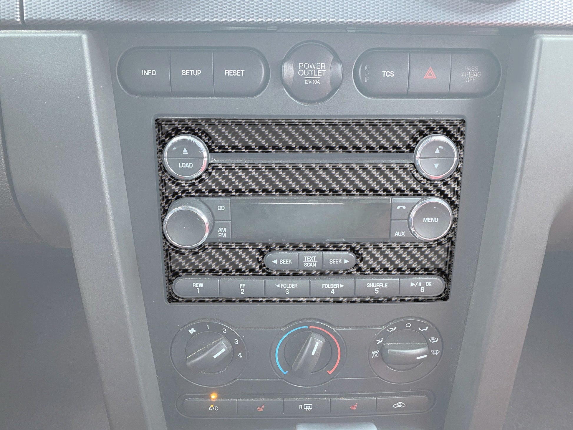 Radio Accent Trim Fits 2005-2009 Ford Mustang by Tufskinz.com