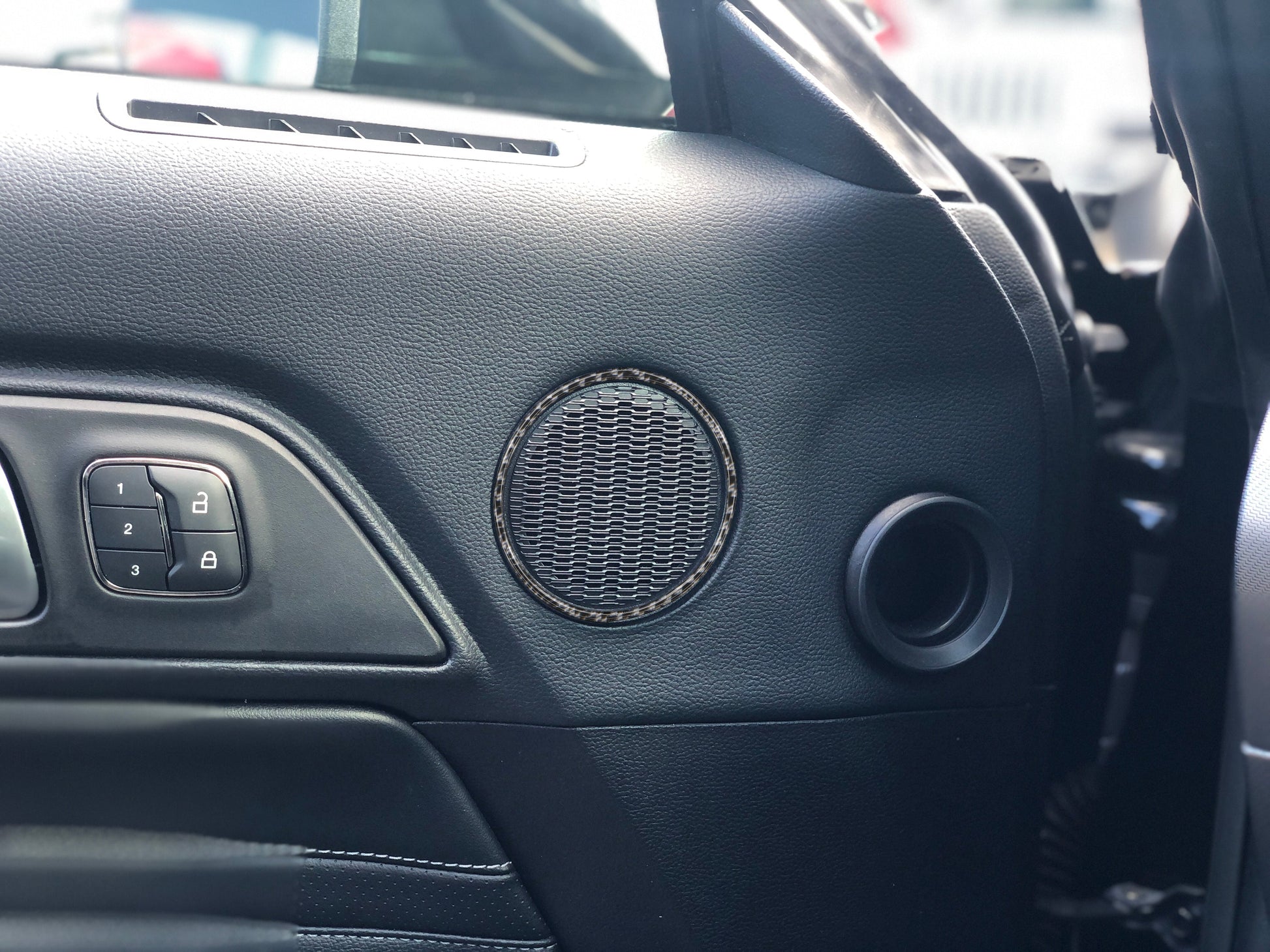 Door Speaker Ring Accent Trim Fits 2015-2023 Ford Mustang by Tufskinz.com