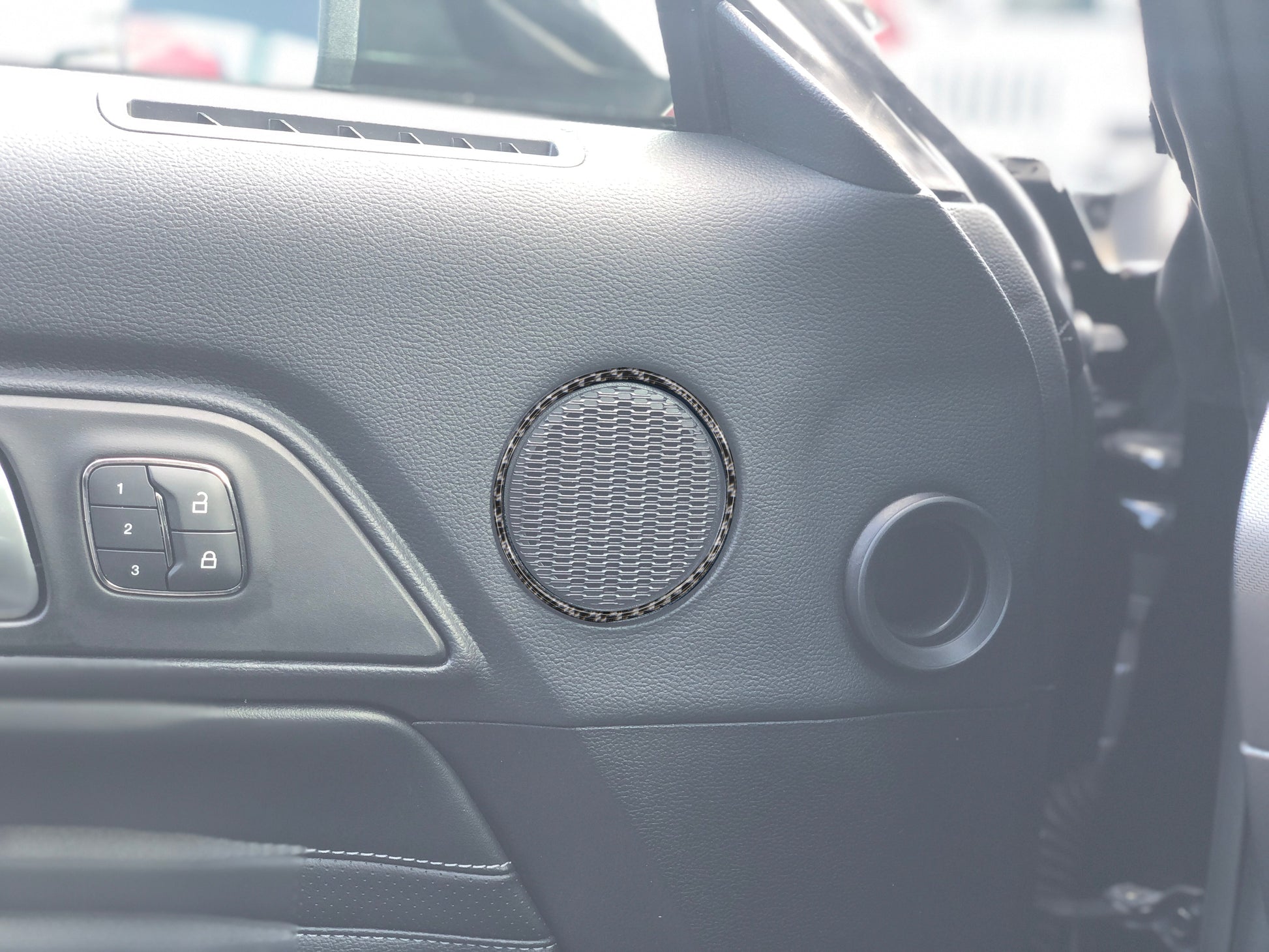 Door Speaker Ring Accent Trim Fits 2015-2023 Ford Mustang by Tufskinz.com