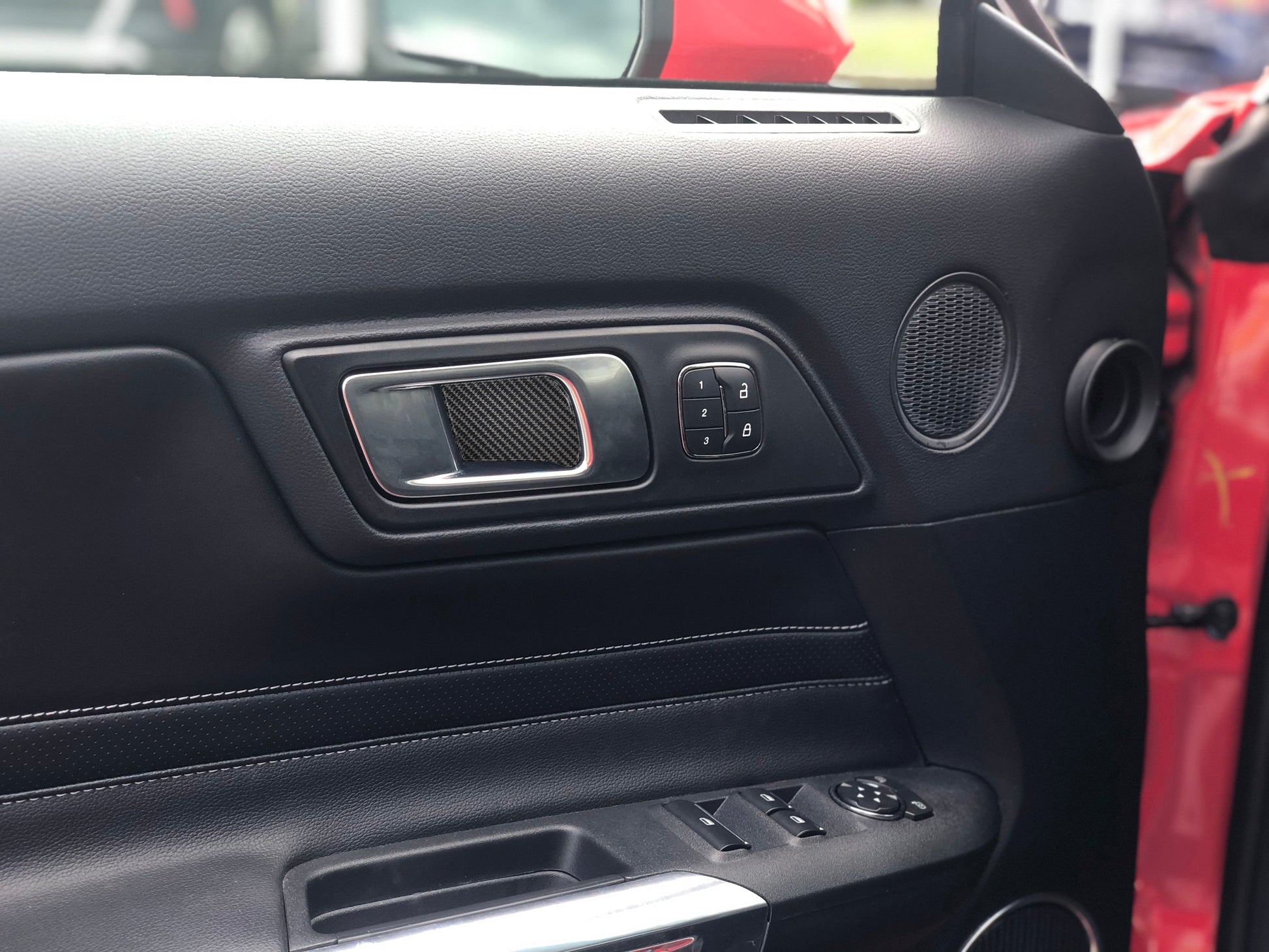 Door Handle Inner Accents Fits 2015-2023 Ford Mustang by Tufskinz.com