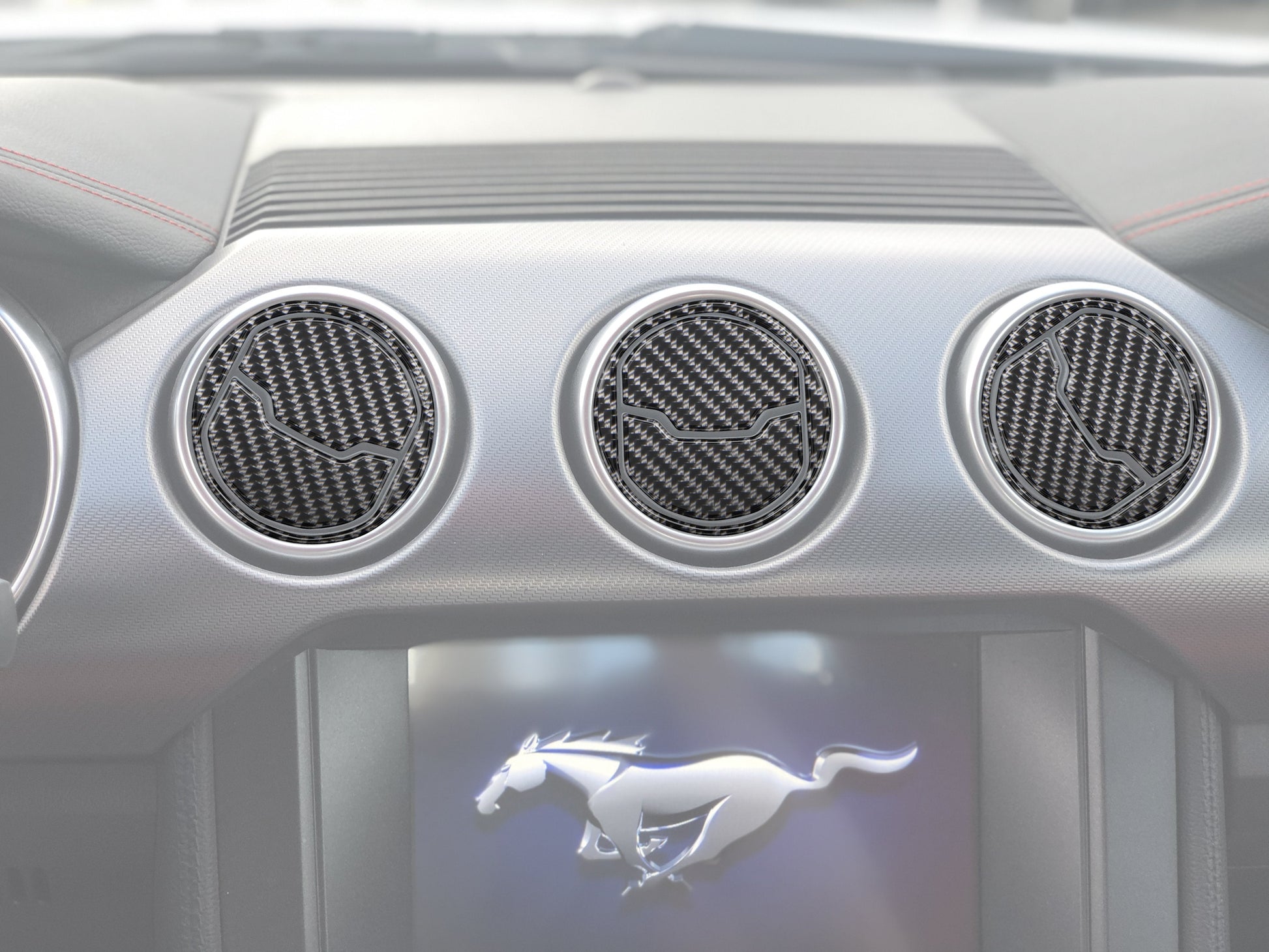 Center A/C Vent Accents Fits 2015-2023 Ford Mustang by Tufskinz.com