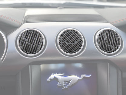 Center A/C Vent Accents Fits 2015-2023 Ford Mustang by Tufskinz.com