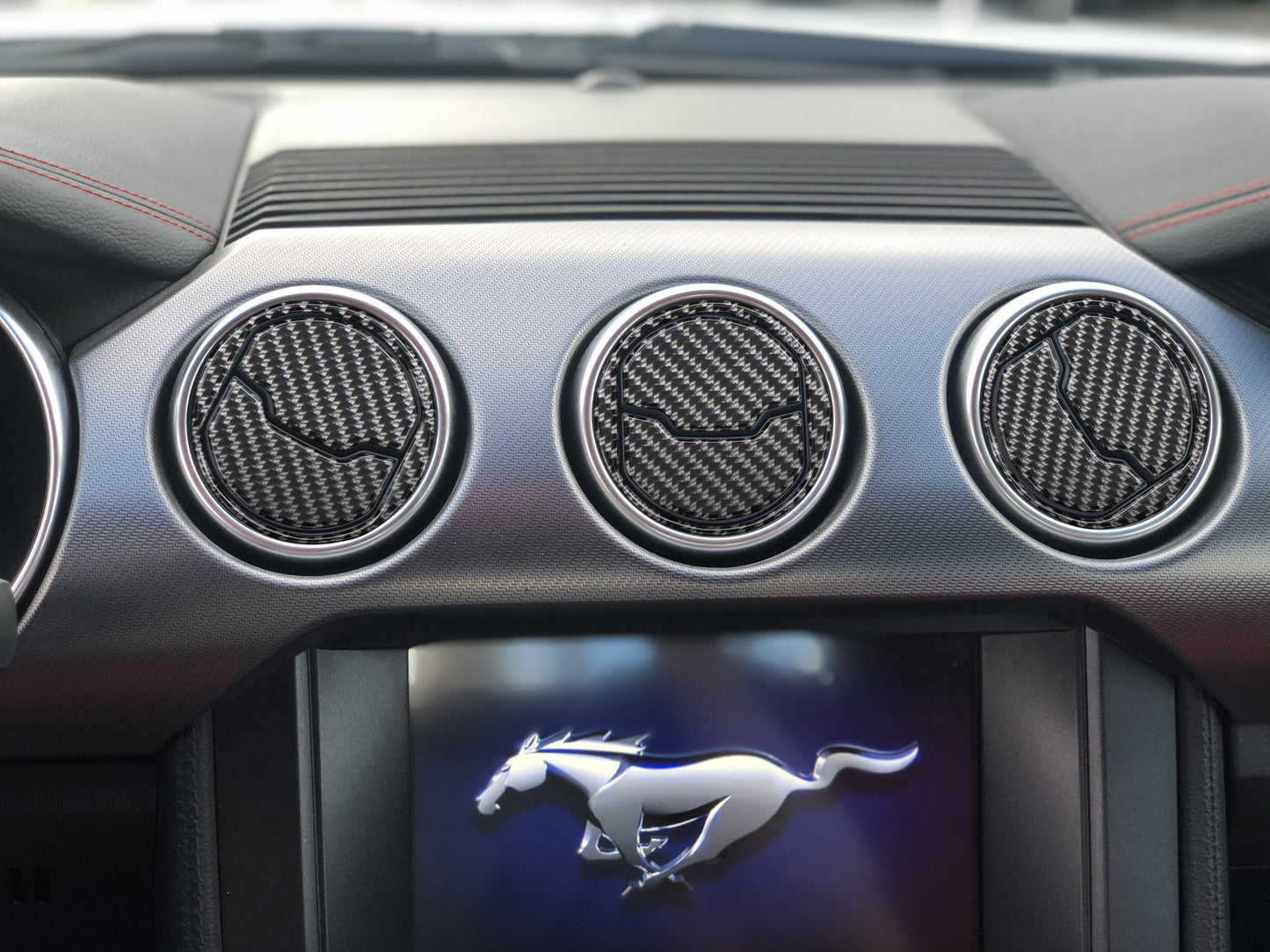 Center A/C Vent Accents Fits 2015-2023 Ford Mustang by Tufskinz.com
