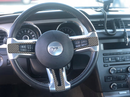 Steering Wheel Accent Trim Fits 2010-2014 Ford Mustang by Tufskinz.com