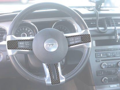 Steering Wheel Accent Trim Fits 2010-2014 Ford Mustang by Tufskinz.com