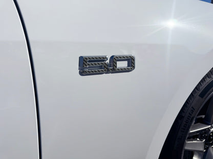 5.0 Emblem Inserts Fits 2024-2026 Ford Mustang by Tufskinz.com