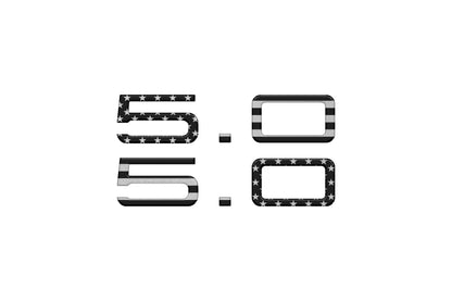 5.0 Emblem Inserts Fits 2024-2026 Ford Mustang by Tufskinz.com