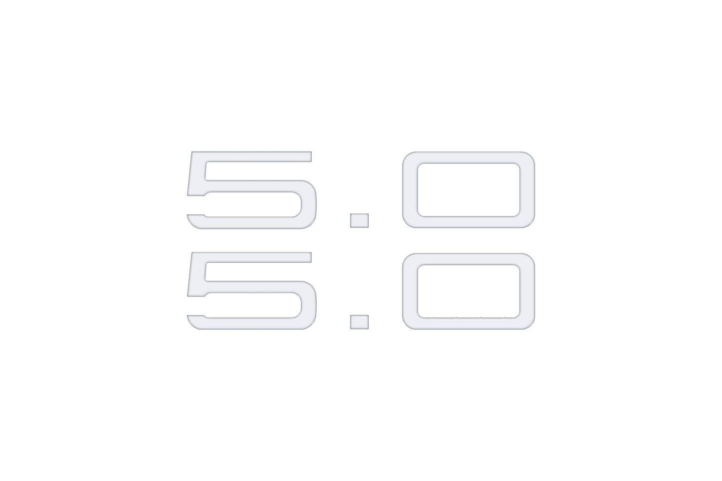 5.0 Emblem Inserts Fits 2024-2026 Ford Mustang by Tufskinz.com