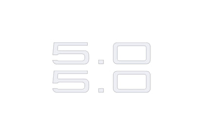 5.0 Emblem Inserts Fits 2024-2026 Ford Mustang by Tufskinz.com