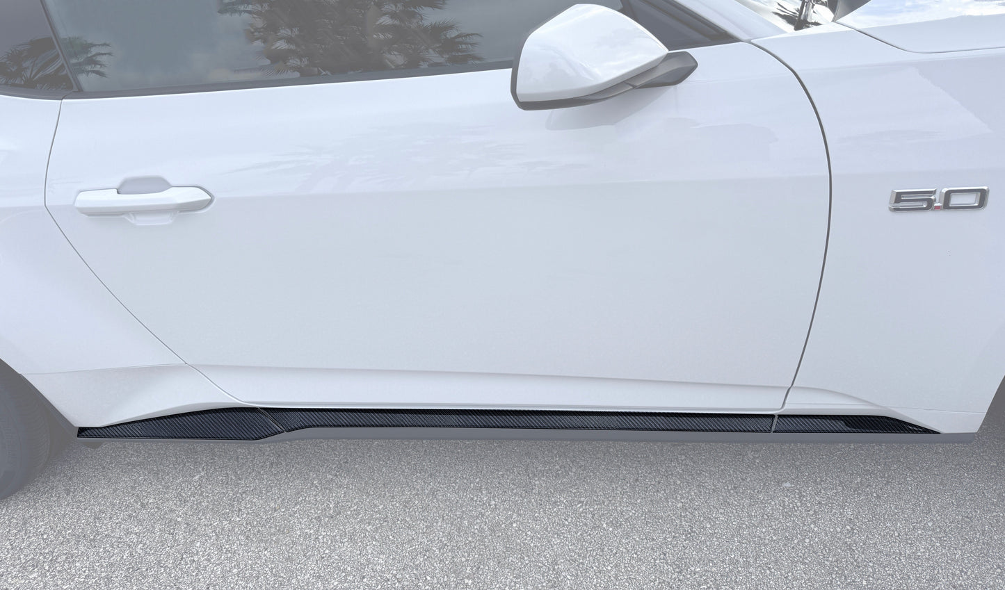 Side Skirt Accent Trim Fits 2024-2026 Ford Mustang by Tufskinz.com