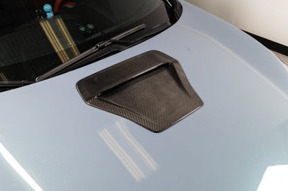 OLM LE Carbon Fiber Hood Scoop Cover - 2017 - 2021 Honda Civic Type R by MYX Automotive