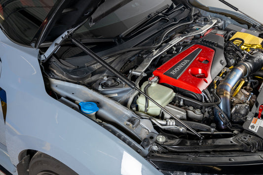 OLM Carbon Fiber Wrapped Hood Struts - 2017-2021 Honda Civic Type R by MYX Automotive