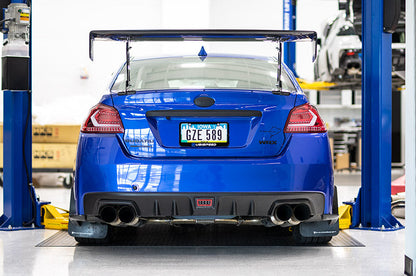 OLM Evolution Tail Lights - Clear Lens, Red Base, White Bar - 2015-2021 Subaru WRX / STI by MYX Automotive