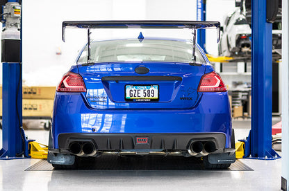 OLM Evolution Tail Lights - Clear Lens, Red Base, White Bar - 2015-2021 Subaru WRX / STI by MYX Automotive