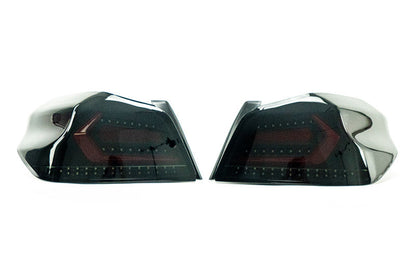 OLM Evolution Tail Lights (Smoked Lens, Black Base, Red Bar) - 2015-2021 WRX / STI by MYX Automotive