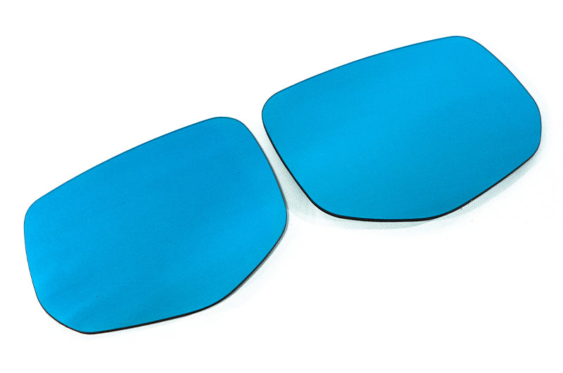 OLM Wide Angle Convex Mirrors w/ Turn Signals / Defrosters (Blue) - Subaru WRX 2022+ by OLM