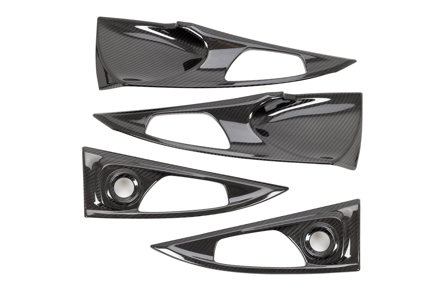 OLM LE Carbon Fiber Interior Door Handle Trim Covers (Full Set) - 2016 - 21 Honda Civic / 2017-21 Honda Civic Type R by MYX Automotive