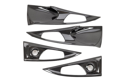 OLM LE Carbon Fiber Interior Door Handle Trim Covers (Full Set) - 2016 - 21 Honda Civic / 2017-21 Honda Civic Type R by MYX Automotive