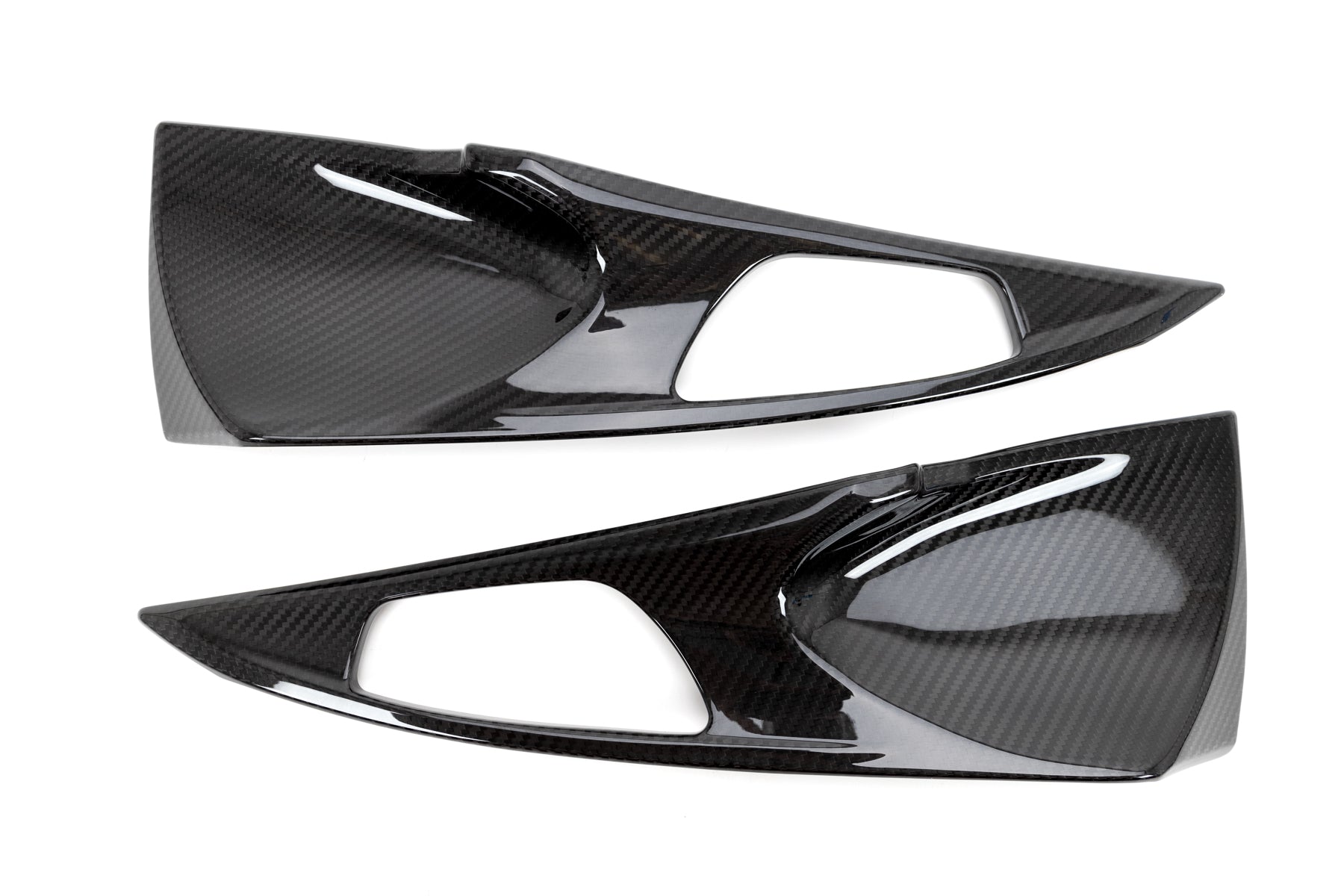 OLM LE Carbon Fiber Interior Door Handle Trim Covers (Full Set) - 2016 - 21 Honda Civic / 2017-21 Honda Civic Type R by MYX Automotive