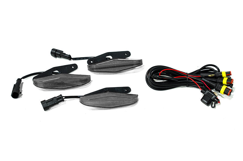 OLM Grille Lights (Smoke Lens / Amber LED) - 14-19 Toyota 4Runner by OLM