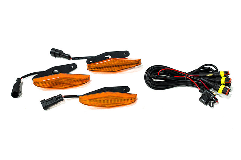 OLM Grille Lights (Amber Lens / Amber LED) - 14-19 Toyota 4Runner by OLM