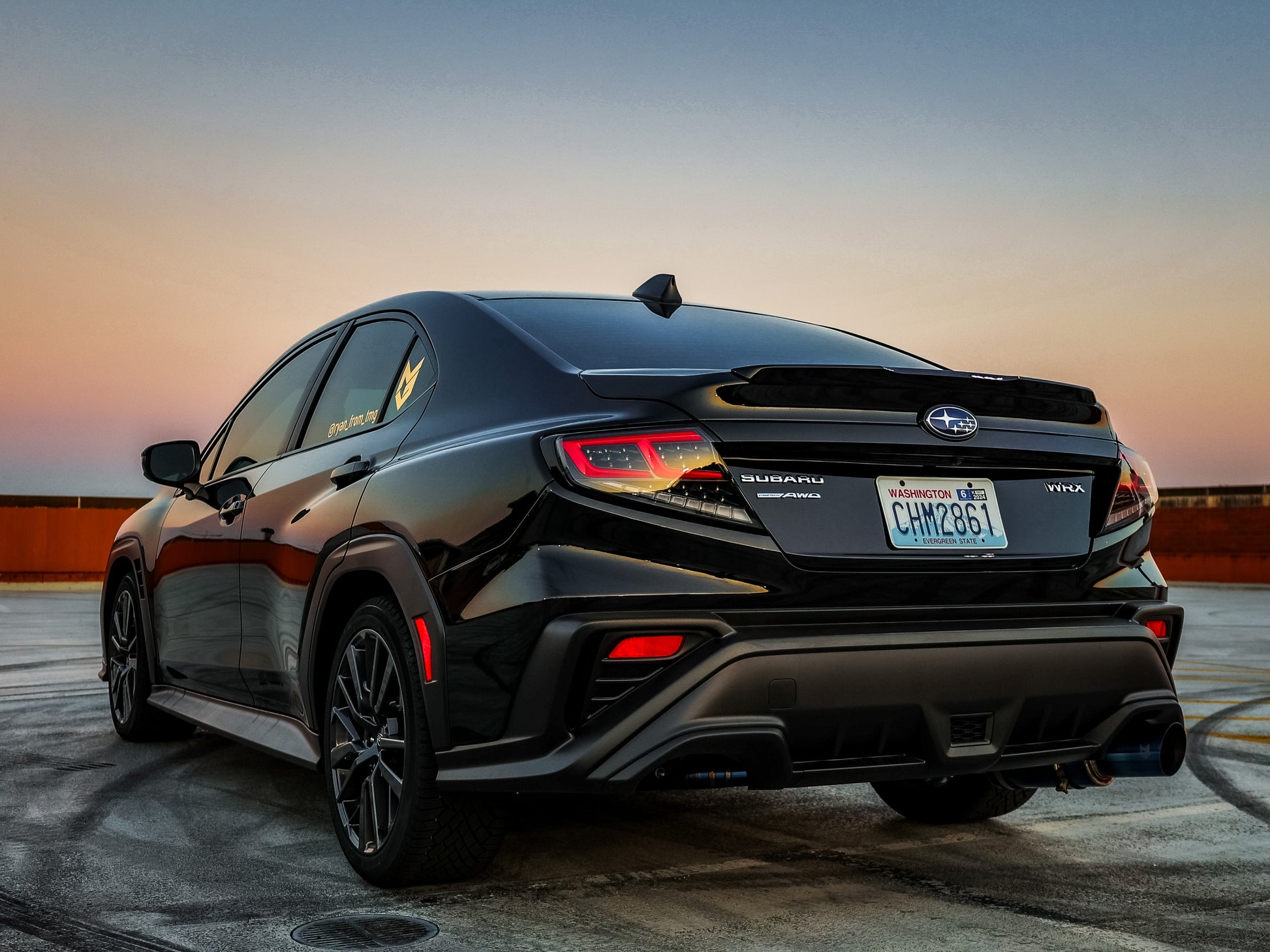 OLM Spec-AR LED Taillights (Clear Lens/Black Base/Red Bar) - 2022+ WRX by MYX Automotive